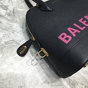 BALENCIAGA VILLE SMALL TOP HANDLE BAG IN BLACK/PINK 5506451 SIZE 26 CM - 4