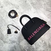 BALENCIAGA VILLE SMALL TOP HANDLE BAG IN BLACK/PINK 5506451 SIZE 26 CM - 3