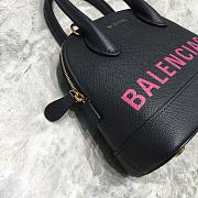  BALENCIAGA VILLE XXS TOP HANDLE BAG IN BLACK/PINK 5506461 SIZE 18 CM - 6