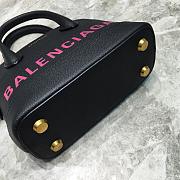  BALENCIAGA VILLE XXS TOP HANDLE BAG IN BLACK/PINK 5506461 SIZE 18 CM - 5