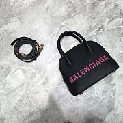  BALENCIAGA VILLE XXS TOP HANDLE BAG IN BLACK/PINK 5506461 SIZE 18 CM - 2