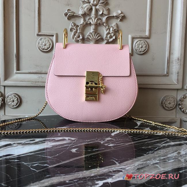 CHLOE MINI DREW SHOULDER BAG PASTEL PINK S032 SIZE 19 CM - 1