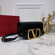 VALENTINO SUPERVEE CALFSKIN CROSSBODY BAG BLACK ZXLU26 SIZE 26.5 CM - 5