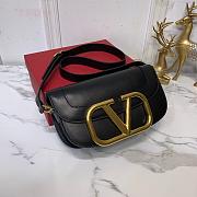 VALENTINO SUPERVEE CALFSKIN CROSSBODY BAG BLACK ZXLU26 SIZE 26.5 CM - 3