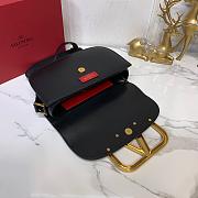 VALENTINO SUPERVEE CALFSKIN CROSSBODY BAG BLACK ZXLU26 SIZE 26.5 CM - 4