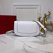 VALENTINO SUPERVEE CALFSKIN CROSSBODY BAG WHITE ZXLU26 SIZE 26.5 CM - 2