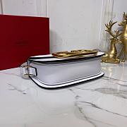 VALENTINO SUPERVEE CALFSKIN CROSSBODY BAG WHITE ZXLU26 SIZE 26.5 CM - 3
