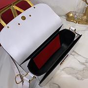 VALENTINO SUPERVEE CALFSKIN CROSSBODY BAG WHITE ZXLU26 SIZE 26.5 CM - 6