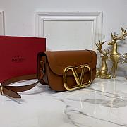 VALENTINO SUPERVEE CALFSKIN CROSSBODY BAG BROWN ZXLU26 SIZE 26.5 CM - 5