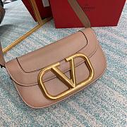 VALENTINO SUPERVEE CALFSKIN CROSSBODY BAG DUSTY PINK ZXLU26 SIZE 26.5 CM - 4