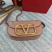 VALENTINO SUPERVEE CALFSKIN CROSSBODY BAG DUSTY PINK ZXLU26 SIZE 26.5 CM - 6