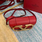 VALENTINO SMALL SUPERVEE CROSSBODY BAG RED ZXL0NO SIZE 18 CM - 3