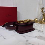 VALENTINO SMALL SUPERVEE CROSSBODY BAG BORDEAUX ZXL0NO SIZE 18 CM - 3