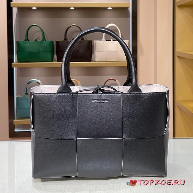 BOTTEGA VENETA ARCO TOTE BLACK 652867 SIZE 36 CM - 1