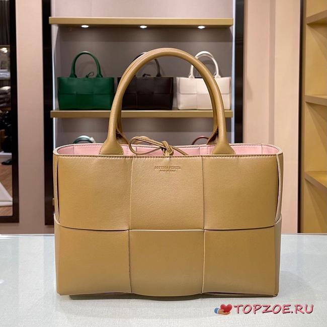 BOTTEGA VENETA ARCO TOTE DARK BEIGE 652867 SIZE 36 CM - 1