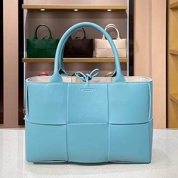 BOTTEGA VENETA ARCO TOTE LIGHT BLUE 652867 SIZE 36 CM