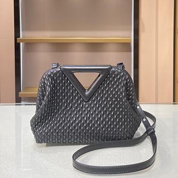 BOTTEGA VENETA SMALL POINT BAG BLACK 661986 SIZE 24 CM