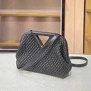 BOTTEGA VENETA SMALL POINT BAG BLACK 661986 SIZE 24 CM - 5