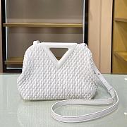 BOTTEGA VENETA SMALL POINT BAG WHITE 661986 SIZE 24 CM - 1