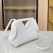 BOTTEGA VENETA SMALL POINT BAG WHITE 661986 SIZE 24 CM - 6