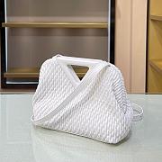 BOTTEGA VENETA SMALL POINT BAG WHITE 661986 SIZE 24 CM - 5