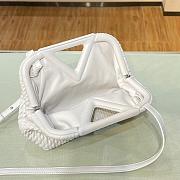 BOTTEGA VENETA SMALL POINT BAG WHITE 661986 SIZE 24 CM - 4