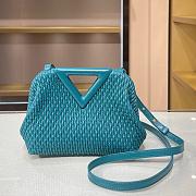 BOTTEGA VENETA SMALL POINT BAG PRUSSIAN BLUE 661986 SIZE 24 CM - 1