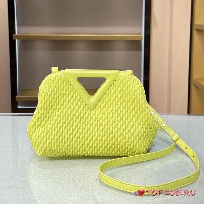 BOTTEGA VENETA SMALL POINT BAG LEMON 661986 SIZE 24 CM - 1