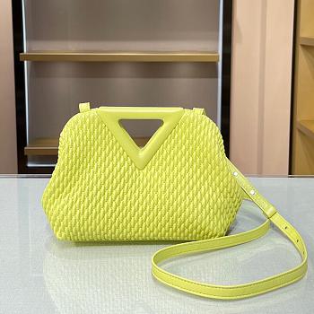 BOTTEGA VENETA SMALL POINT BAG LEMON 661986 SIZE 24 CM
