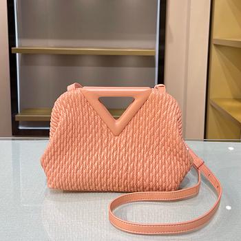 BOTTEGA VENETA SMALL POINT BAG PEACHY 661986 SIZE 24 CM