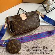 LV MULTI POCHETTE ACCESSOIRES BLUE STRAP M44823 SIZE 25 CM - 1