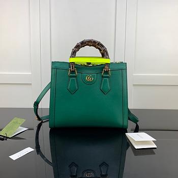 GUCCI DIANA SMALL TOTE BAG GREEN 660195 SIZE 27 CM