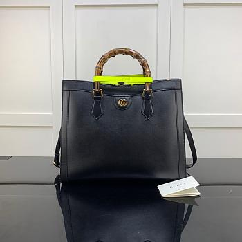 GUCCI DIANA MEDIUM TOTE BAG BLACK 655658 SIZE 35 CM