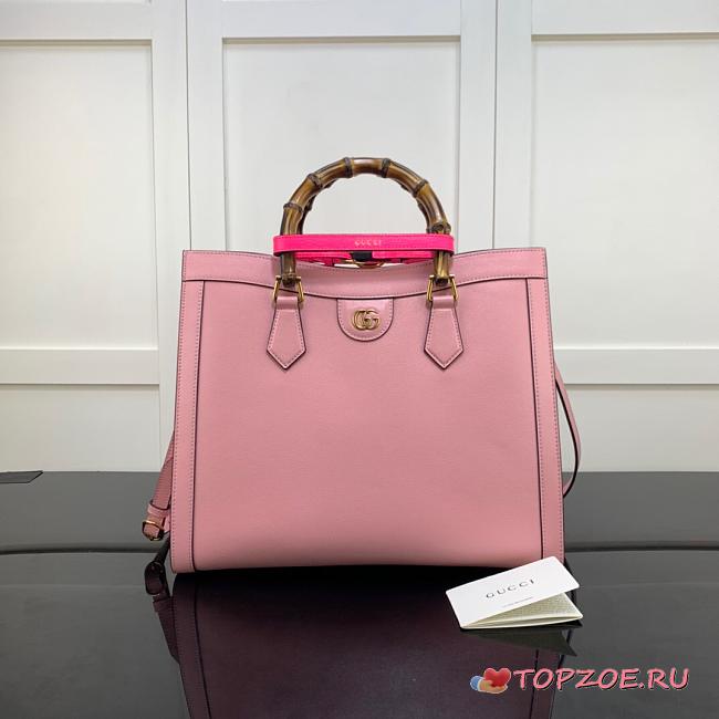 GUCCI DIANA MEDIUM TOTE BAG PINK 655658 SIZE 35 CM - 1