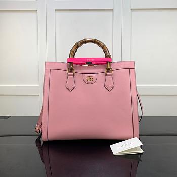 GUCCI DIANA MEDIUM TOTE BAG PINK 655658 SIZE 35 CM
