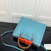 GUCCI DIANA MEDIUM TOTE BAG BLUE 655658 SIZE 35 CM - 5