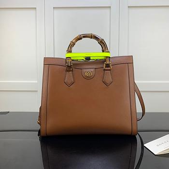 GUCCI DIANA MEDIUM TOTE BAG BROWN 655658 SIZE 35 CM
