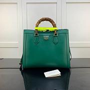 GUCCI DIANA MEDIUM TOTE BAG GREEN 655658 SIZE 35 CM - 1