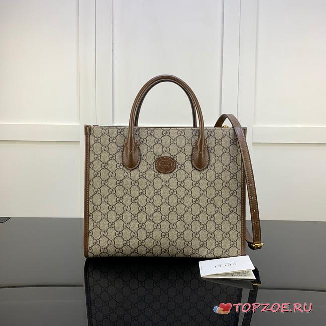 GUCCI GG SMALL TOTE BAG BEIGE 659983 SIZE 31 CM - 1