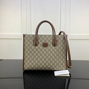 GUCCI GG SMALL TOTE BAG BEIGE 659983 SIZE 31 CM