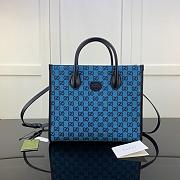 GUCCI GG SMALL TOTE BAG BLUE 659983 SIZE 31 CM - 1