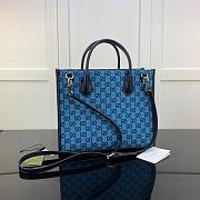 GUCCI GG SMALL TOTE BAG BLUE 659983 SIZE 31 CM - 6