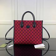 GUCCI GG SMALL TOTE BAG RED 659983 SIZE 31 CM - 1