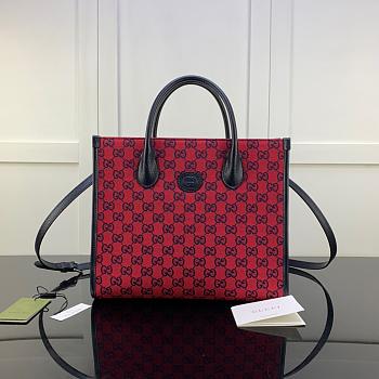 GUCCI GG SMALL TOTE BAG RED 659983 SIZE 31 CM