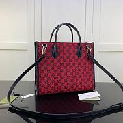 GUCCI GG SMALL TOTE BAG RED 659983 SIZE 31 CM - 4