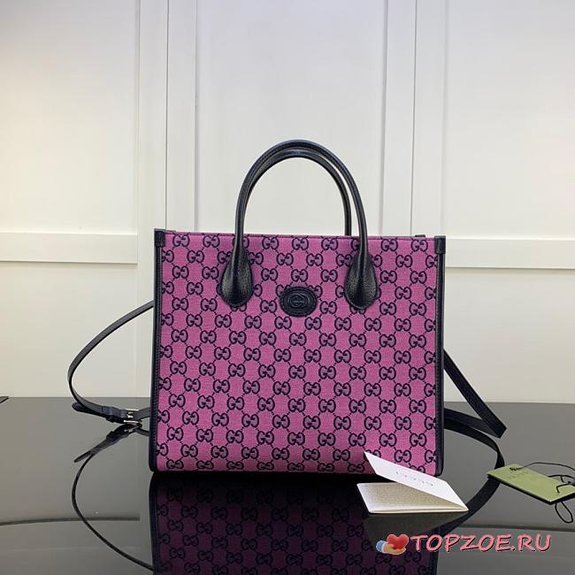 GUCCI GG SMALL TOTE BAG PINK 659983 SIZE 31 CM - 1