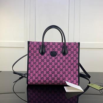 GUCCI GG SMALL TOTE BAG PINK 659983 SIZE 31 CM