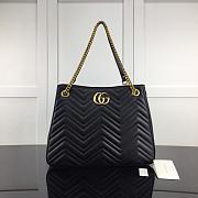 GUCCI GG MARMONT SHOULDER BAG BLACK 453569 SIZE 36 CM - 1