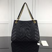 GUCCI GG MARMONT SHOULDER BAG BLACK 453569 SIZE 36 CM - 6