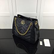 GUCCI GG MARMONT SHOULDER BAG BLACK 453569 SIZE 36 CM - 3